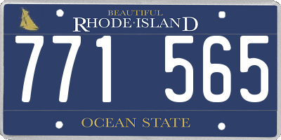 RI license plate 771565