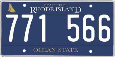 RI license plate 771566