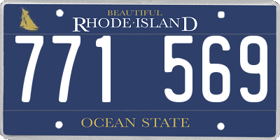 RI license plate 771569