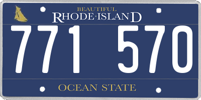 RI license plate 771570