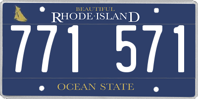 RI license plate 771571