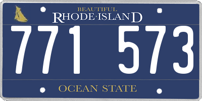 RI license plate 771573