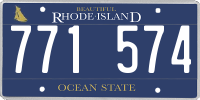 RI license plate 771574