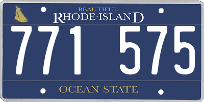 RI license plate 771575