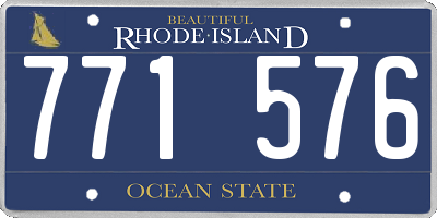 RI license plate 771576
