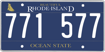 RI license plate 771577