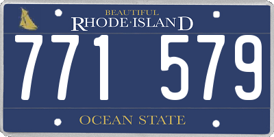 RI license plate 771579