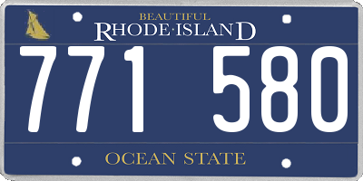 RI license plate 771580