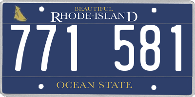 RI license plate 771581