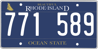 RI license plate 771589
