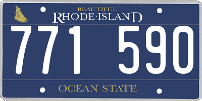 RI license plate 771590