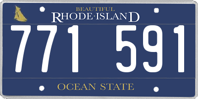 RI license plate 771591