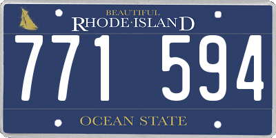 RI license plate 771594