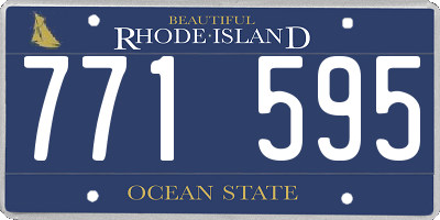 RI license plate 771595
