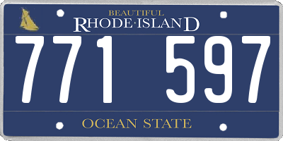 RI license plate 771597