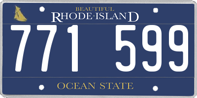 RI license plate 771599