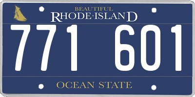 RI license plate 771601