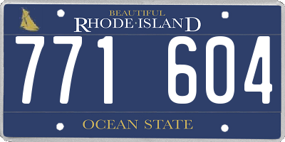 RI license plate 771604