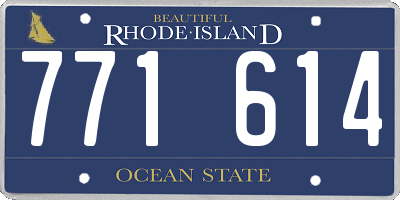 RI license plate 771614