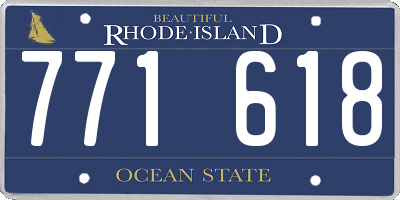 RI license plate 771618
