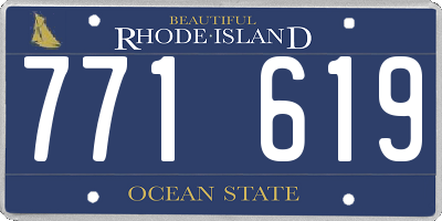 RI license plate 771619