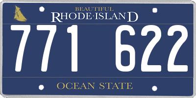 RI license plate 771622