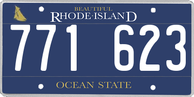 RI license plate 771623
