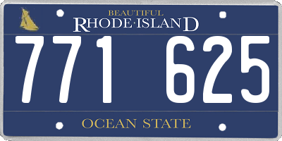 RI license plate 771625