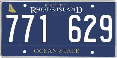 RI license plate 771629