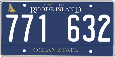 RI license plate 771632