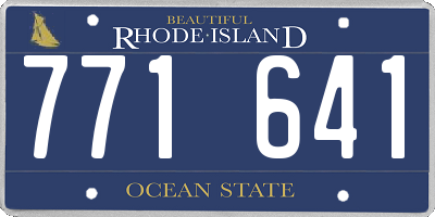 RI license plate 771641