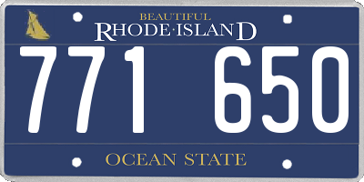 RI license plate 771650