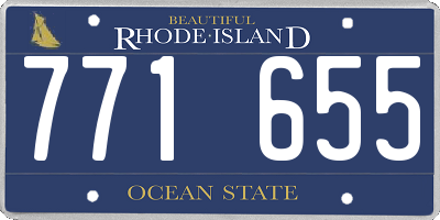RI license plate 771655