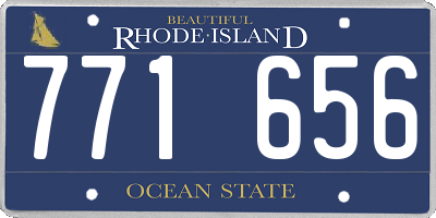 RI license plate 771656