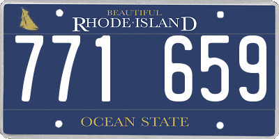 RI license plate 771659