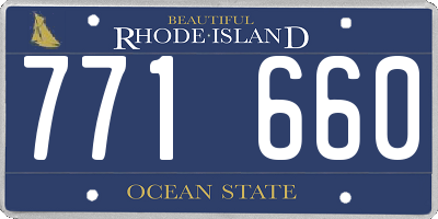 RI license plate 771660