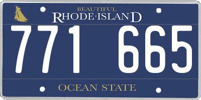 RI license plate 771665