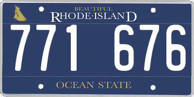 RI license plate 771676