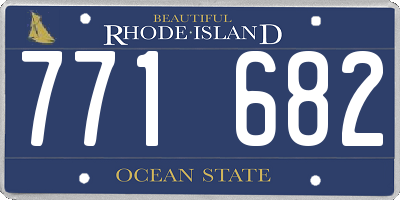 RI license plate 771682