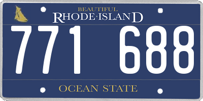 RI license plate 771688