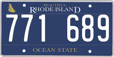 RI license plate 771689