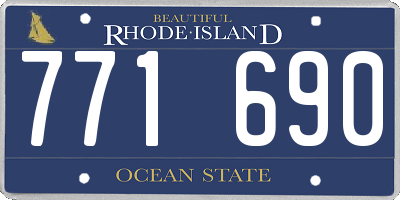 RI license plate 771690