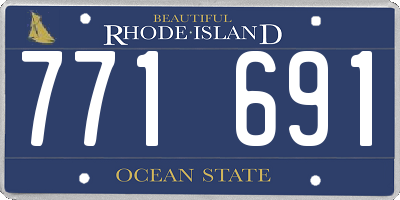 RI license plate 771691