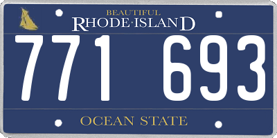 RI license plate 771693