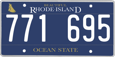 RI license plate 771695