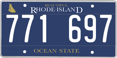 RI license plate 771697