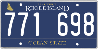 RI license plate 771698
