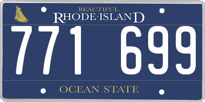 RI license plate 771699