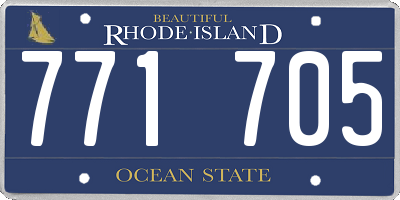 RI license plate 771705