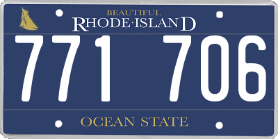 RI license plate 771706